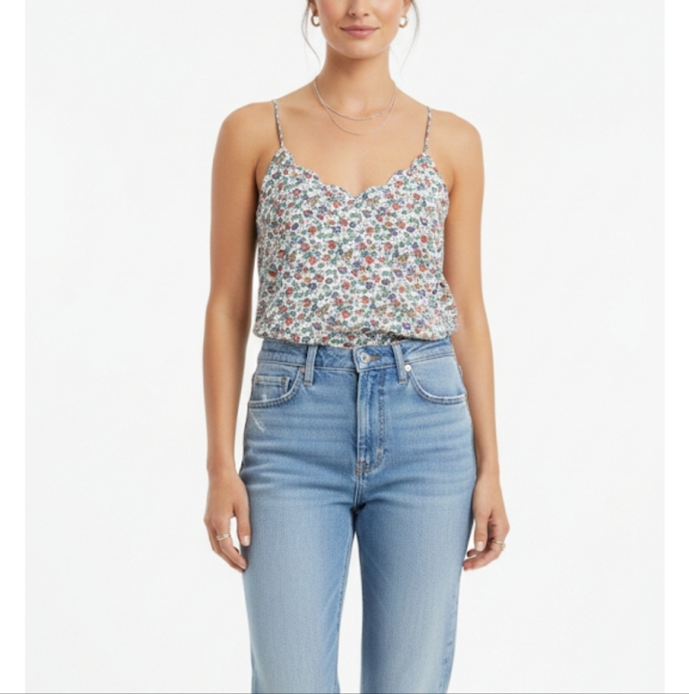 J.crew floral tank top sz 4